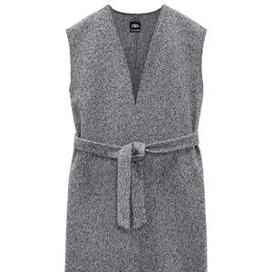 Brand new Zara belted boucle vest size L